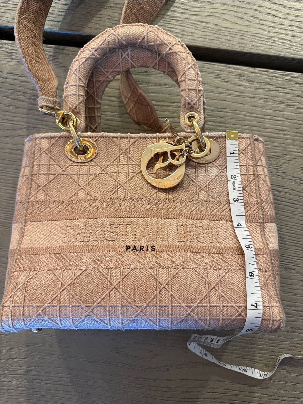 Dior Lady Dior Tote in Dusty Pink with Gold Hardware - Picture 12 of 15
